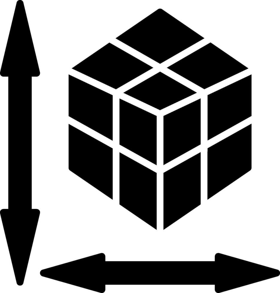 Rubik Glyph Icon vector