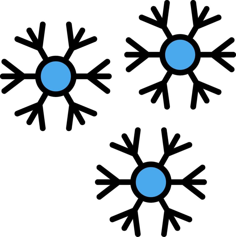 Snowflakes Line Filled Icon vector