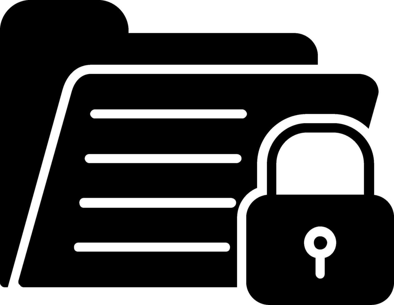 Folder Glyph Icon vector
