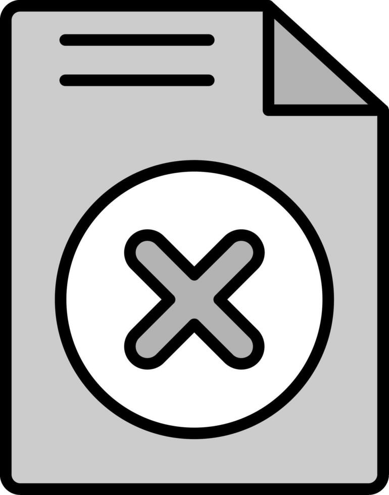 Cancel Line Filled Icon vector