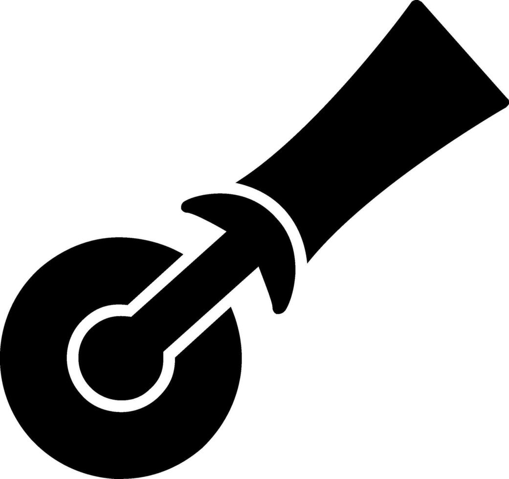 Pizza Cutter Glyph Icon vector