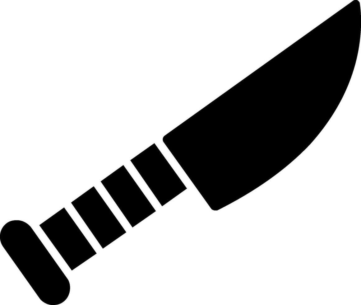 icono de glifo de cuchillo vector