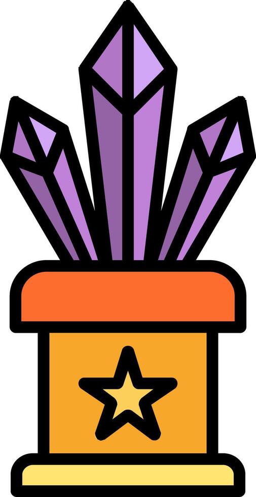 Crystals Line Filled Icon vector