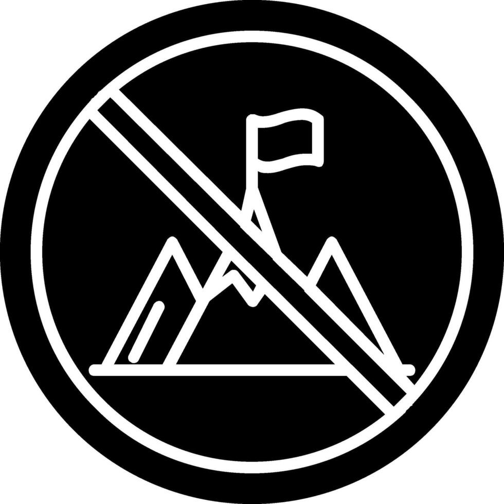 Prohibited Sign Glyph Icon vector