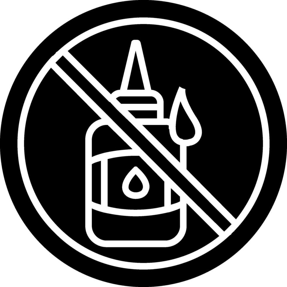 prohibido firmar glifo icono vector