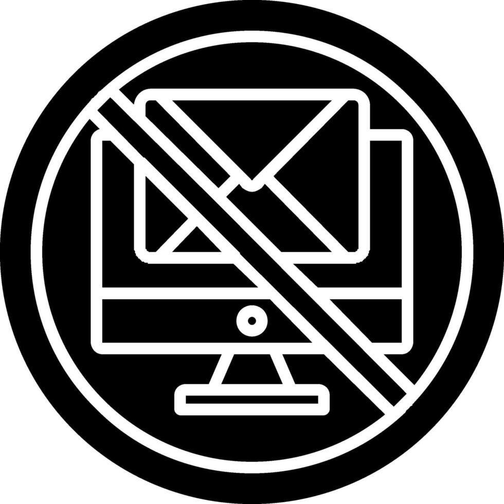 Prohibited Sign Glyph Icon vector