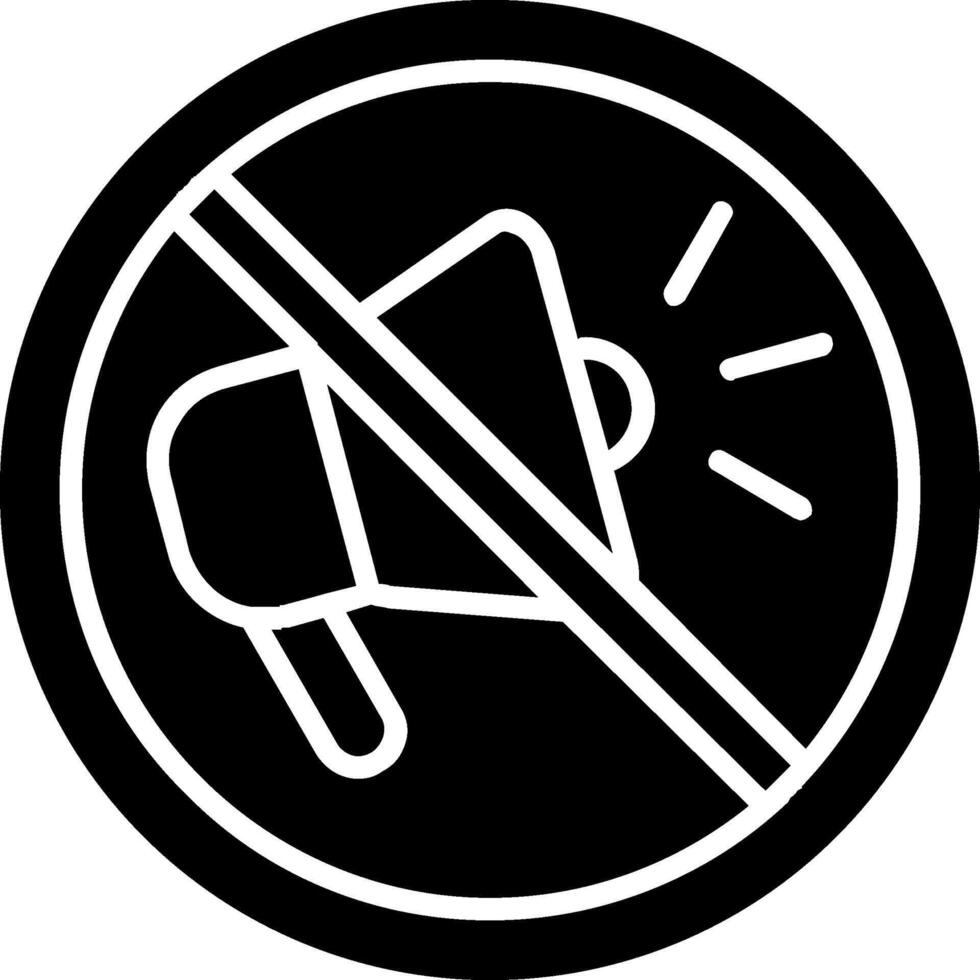 prohibido firmar glifo icono vector