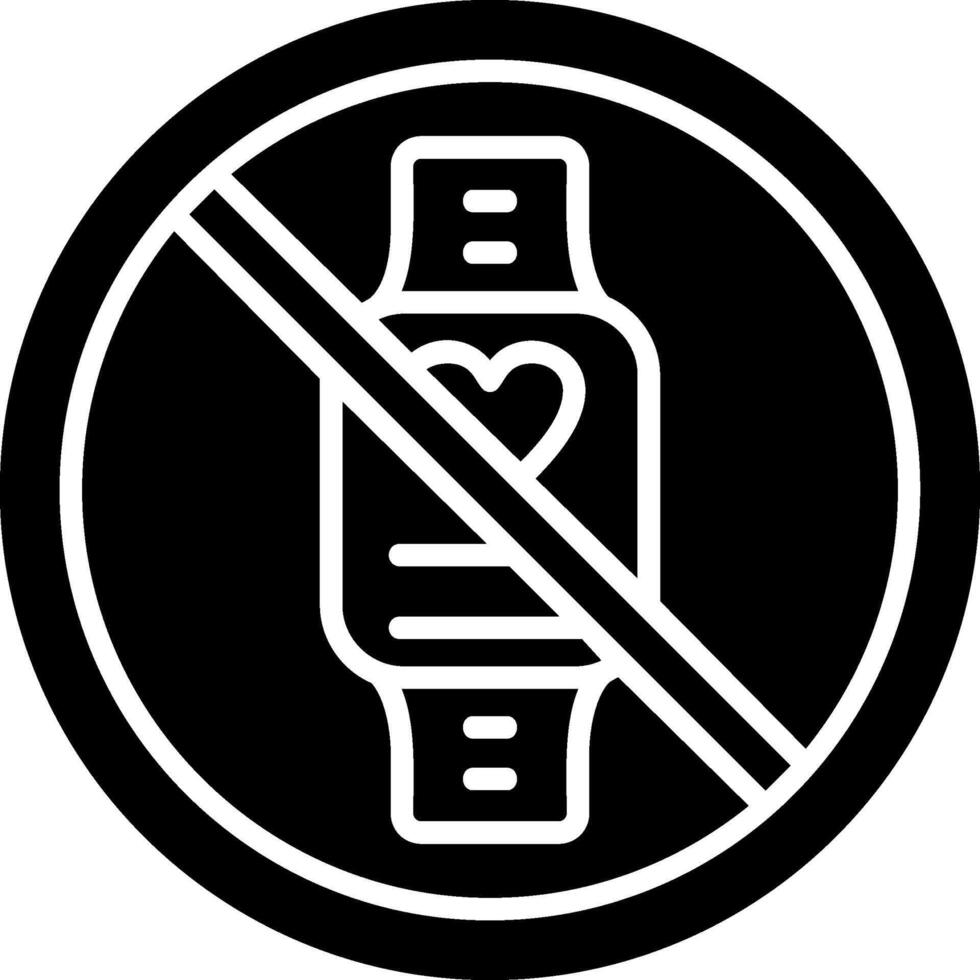 Prohibited Sign Glyph Icon vector