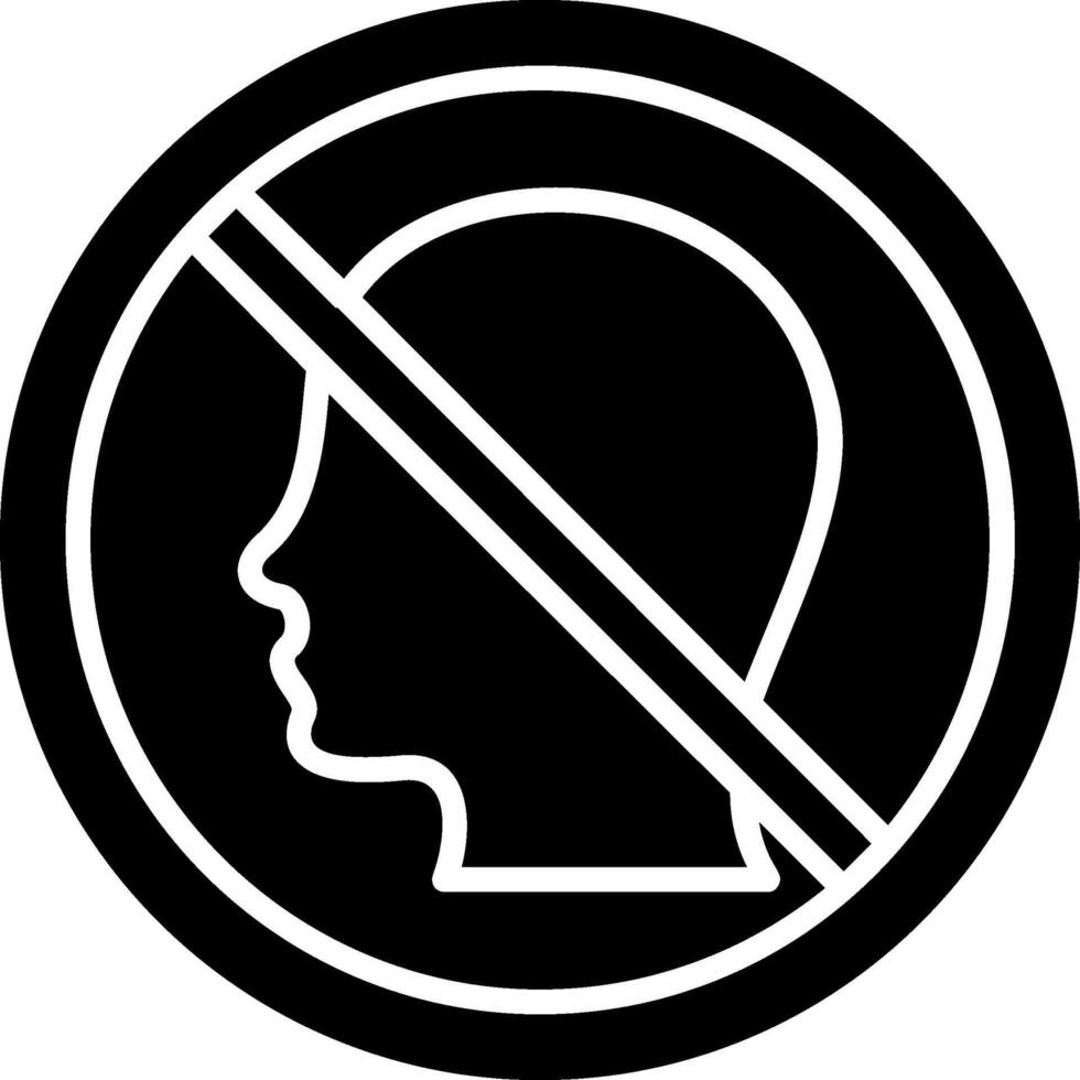 Prohibited Sign Glyph Icon vector