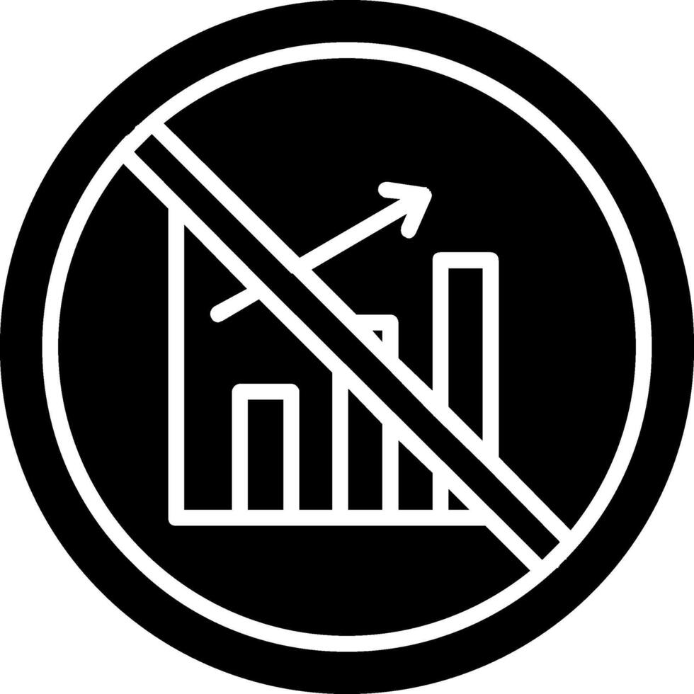 Prohibited Sign Glyph Icon vector