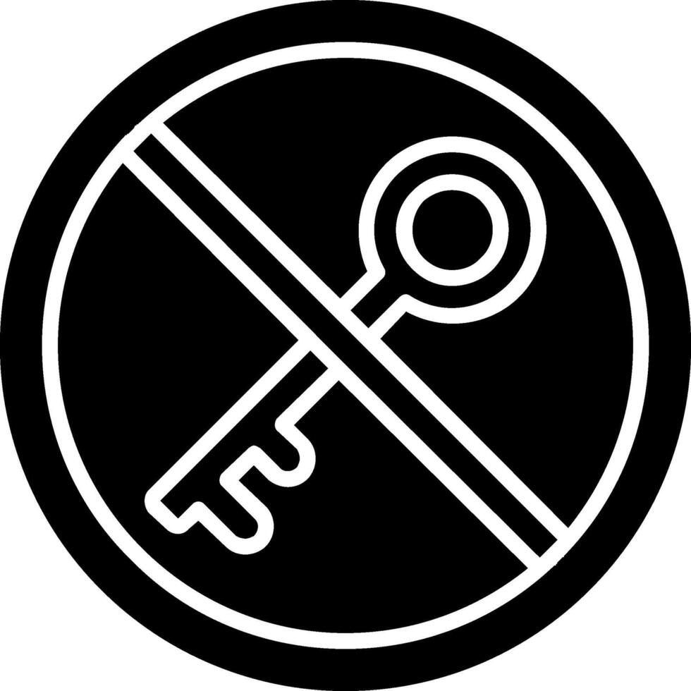 Prohibited Sign Glyph Icon vector