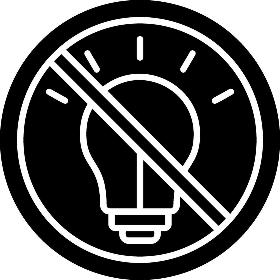 No Lights Glyph Icon vector