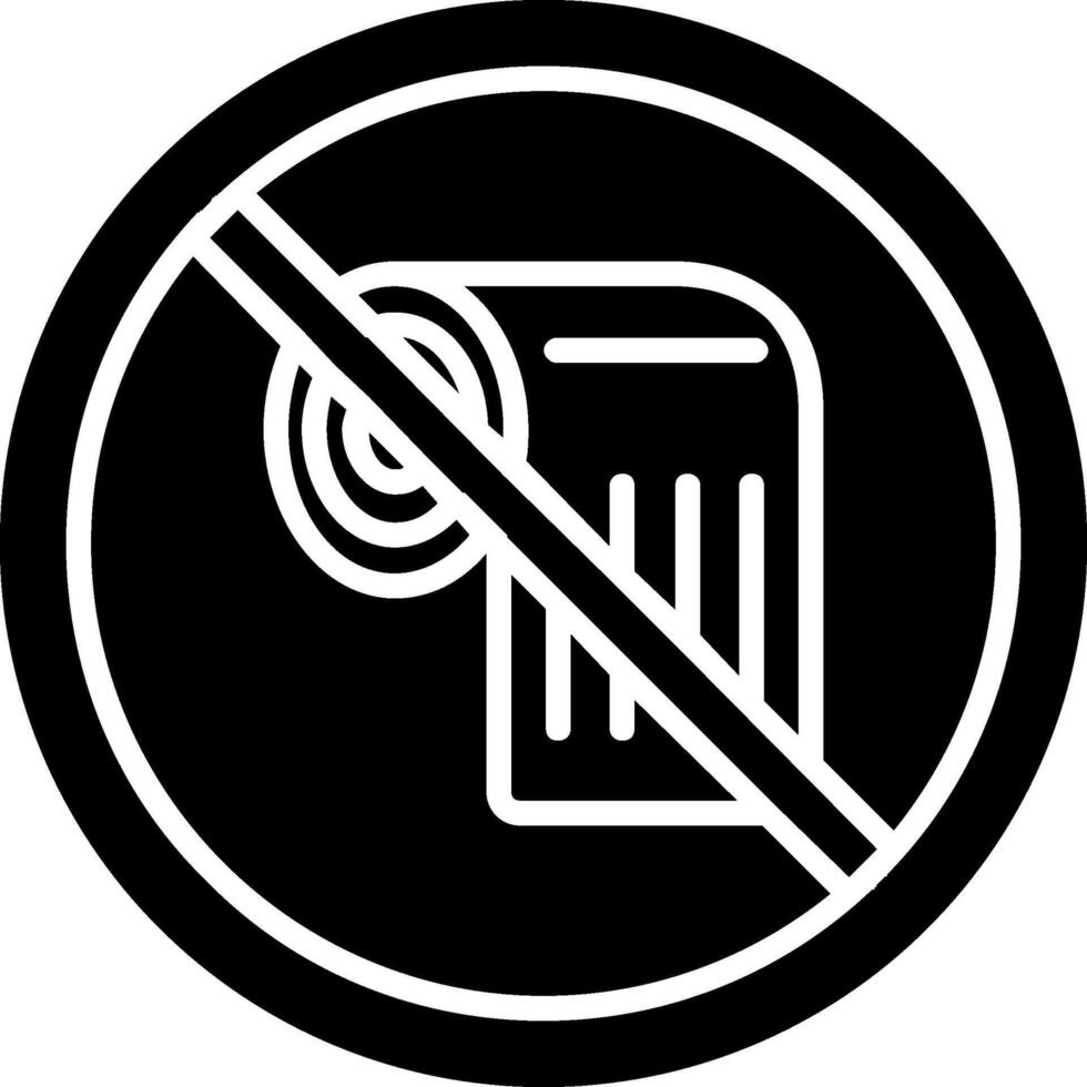 prohibido firmar glifo icono vector