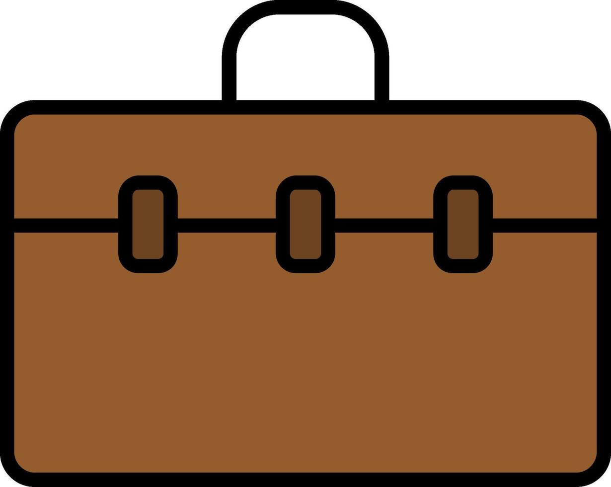 Suitcase Line Filled Icon vector