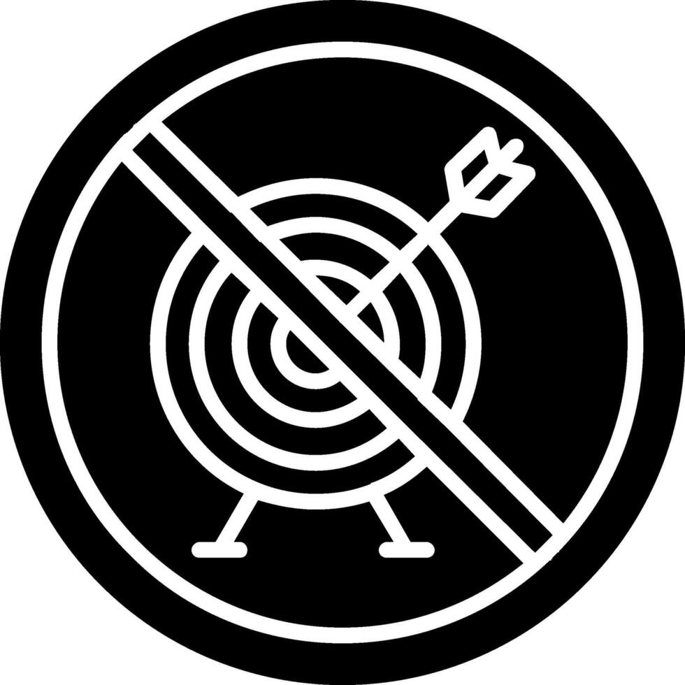 Prohibited Sign Glyph Icon vector