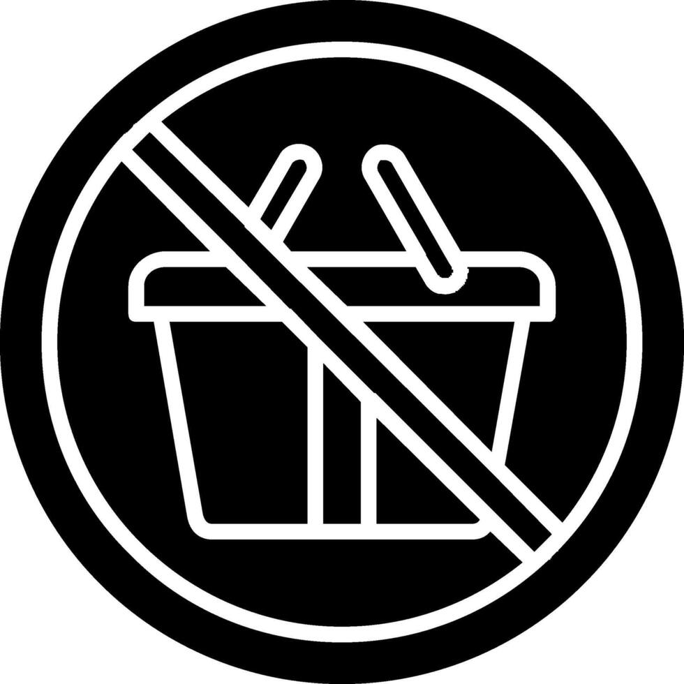 prohibido firmar glifo icono vector