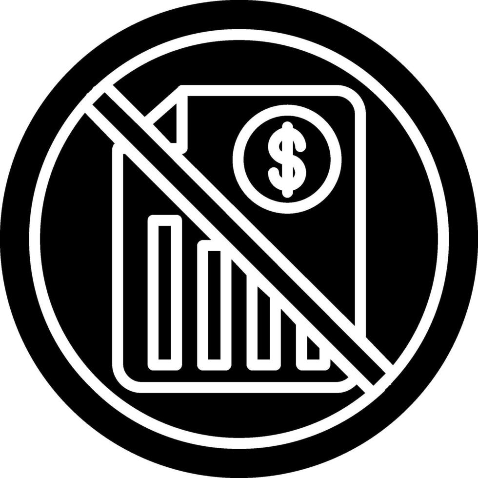 Prohibited Sign Glyph Icon vector