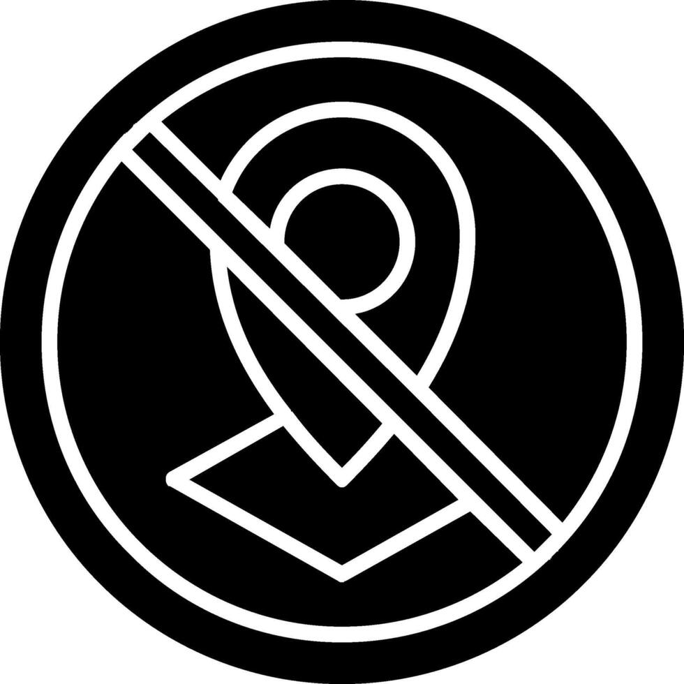 Prohibited Sign Glyph Icon vector