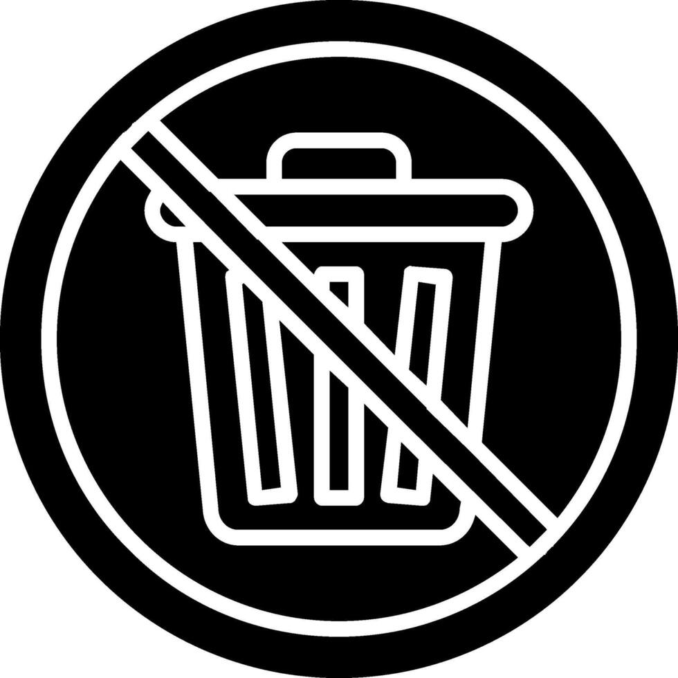 Prohibited Sign Glyph Icon vector