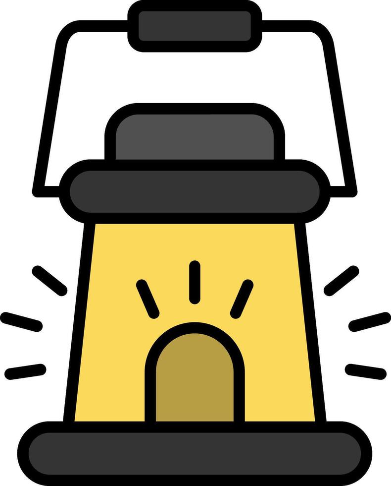 Lantern Line Filled Icon vector