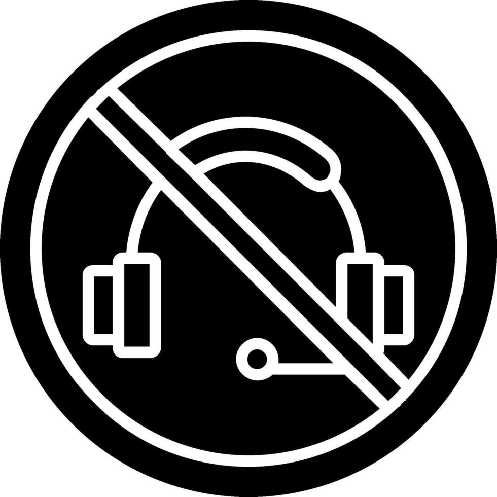 Prohibited Sign Glyph Icon vector