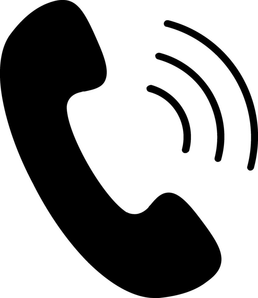 Phone Call Glyph Icon vector