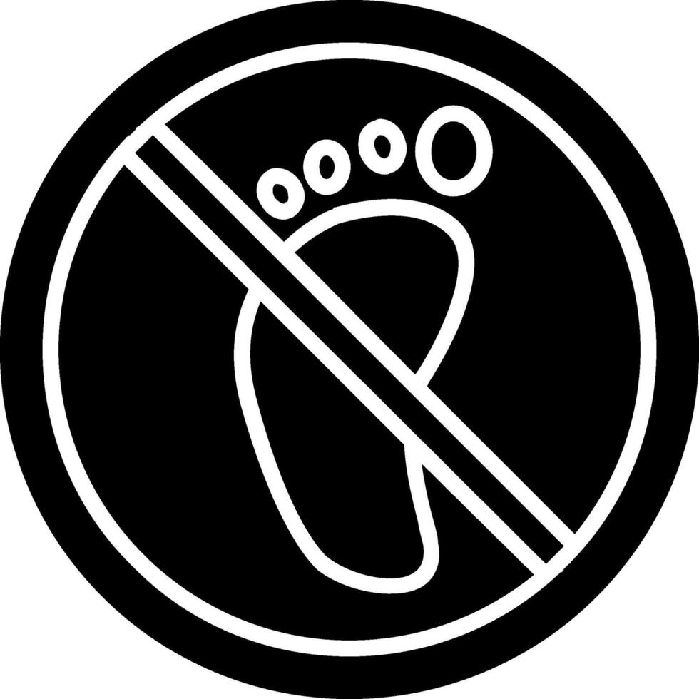 Prohibited Sign Glyph Icon vector