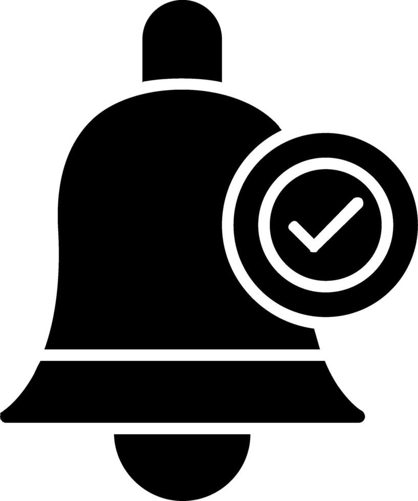 icono de glifo de campana vector