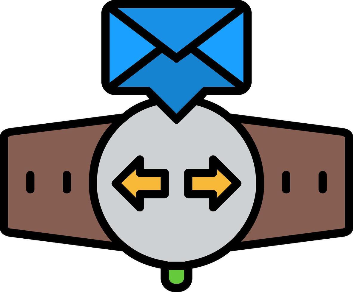 Message Line Filled Icon vector