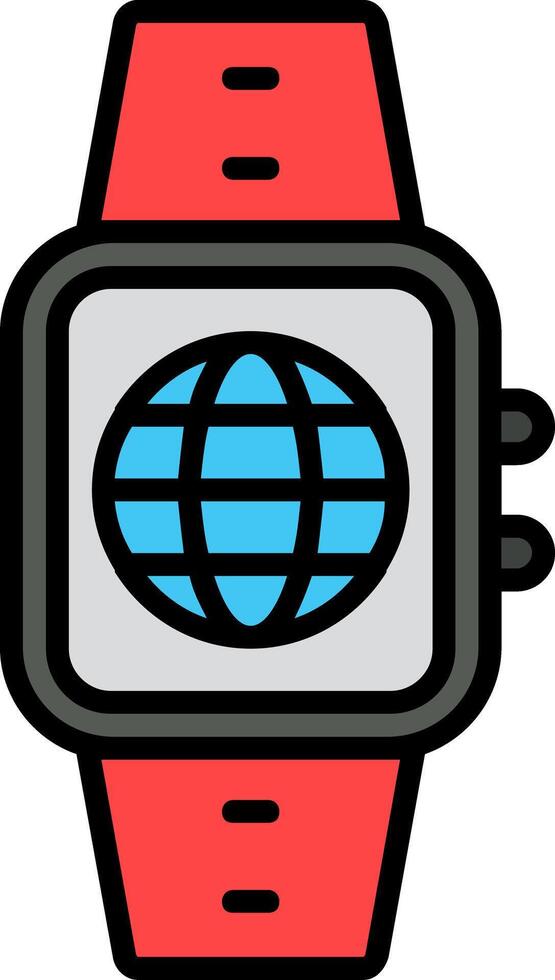 Internet Line Filled Icon vector