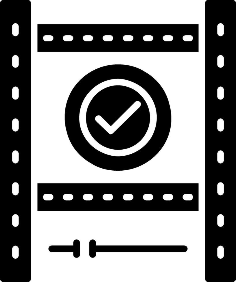 icono de glifo de película vector