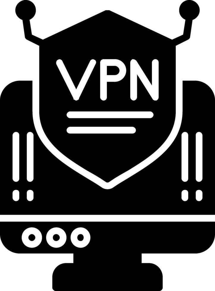 Vpn Glyph Icon vector