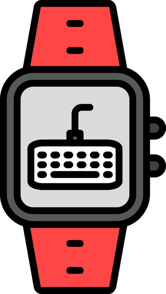 Keyboard Line Filled Icon vector