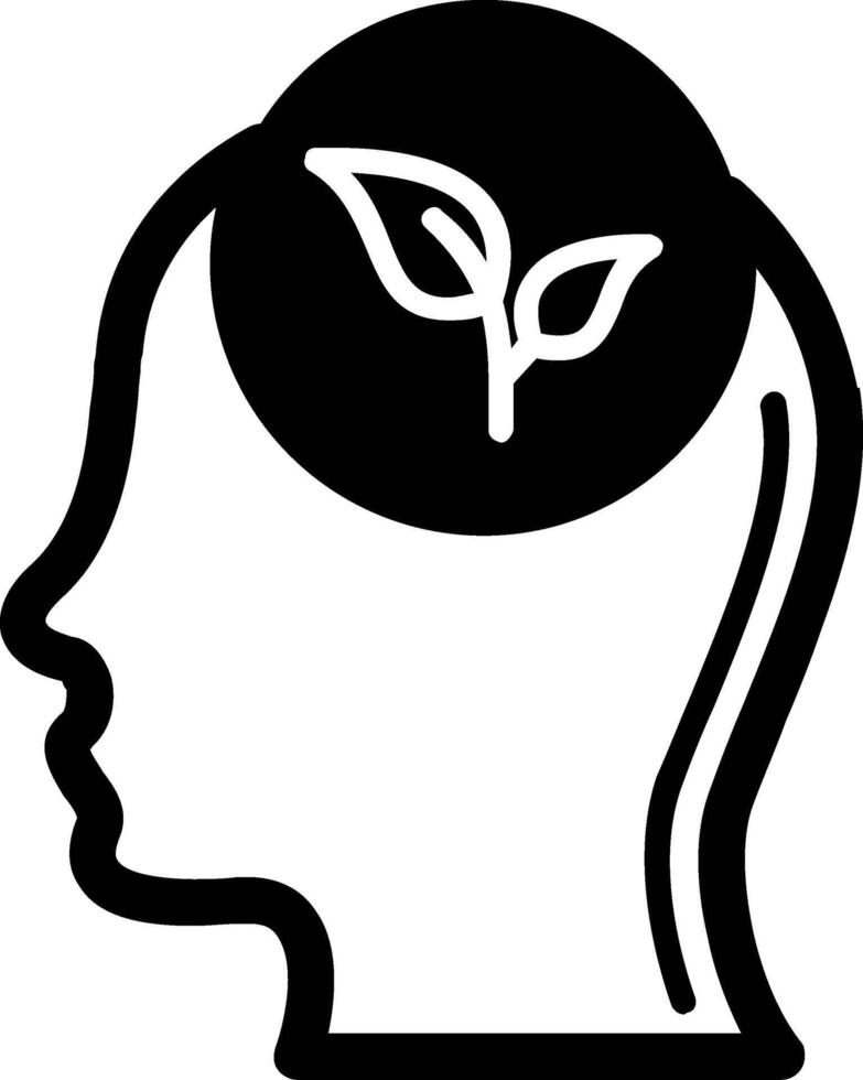 Think Green Glyph Icon vector