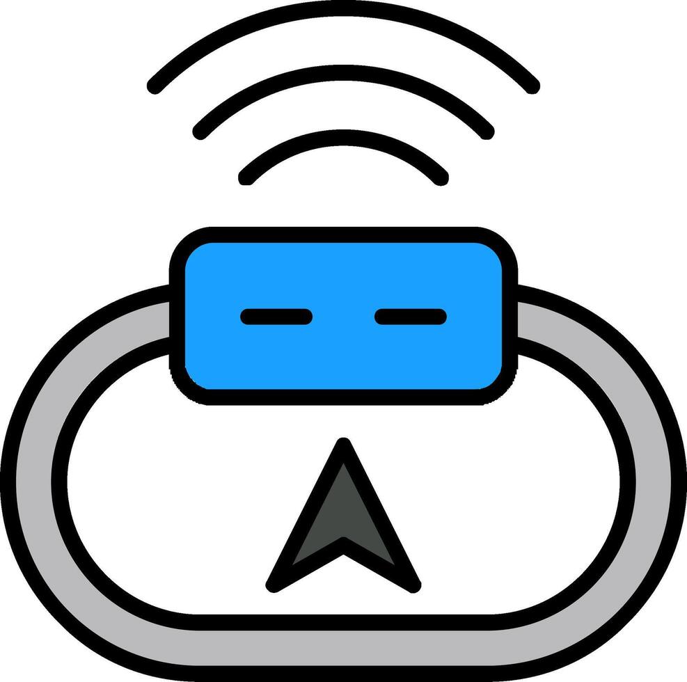 Gps Line Filled Icon vector