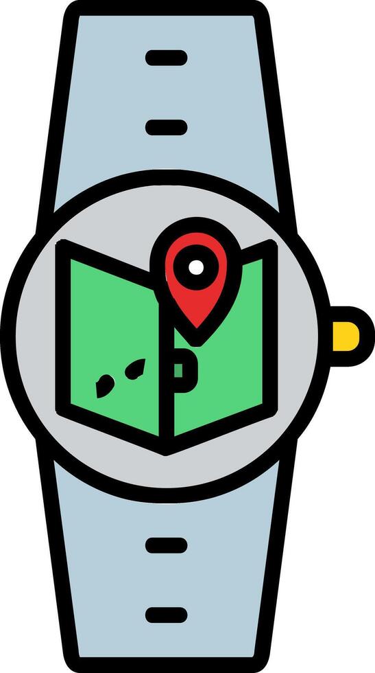 Maps Line Filled Icon vector