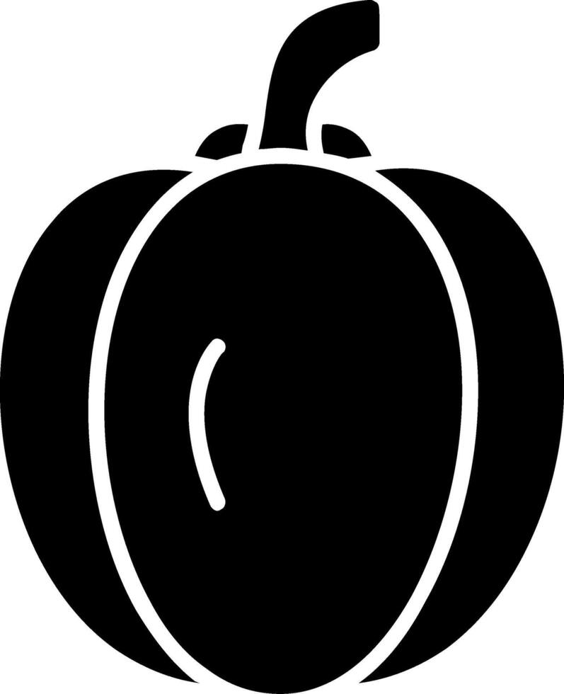 Pepper Glyph Icon vector