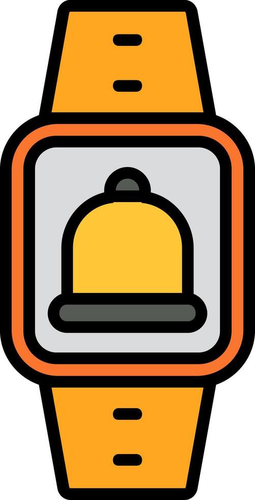 Notification Line Filled Icon vector