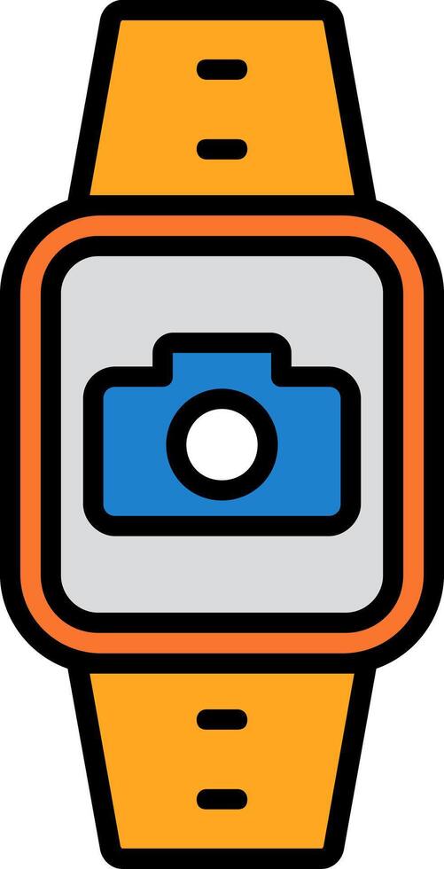 Camera Line Filled Icon vector