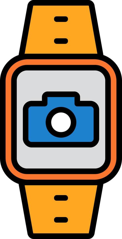 Camera Line Filled Icon vector