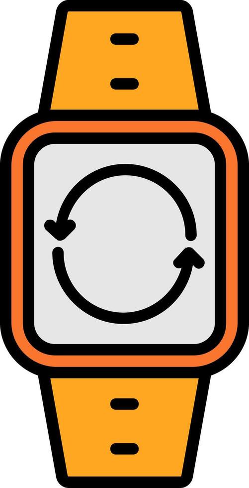 Synchronization Line Filled Icon vector