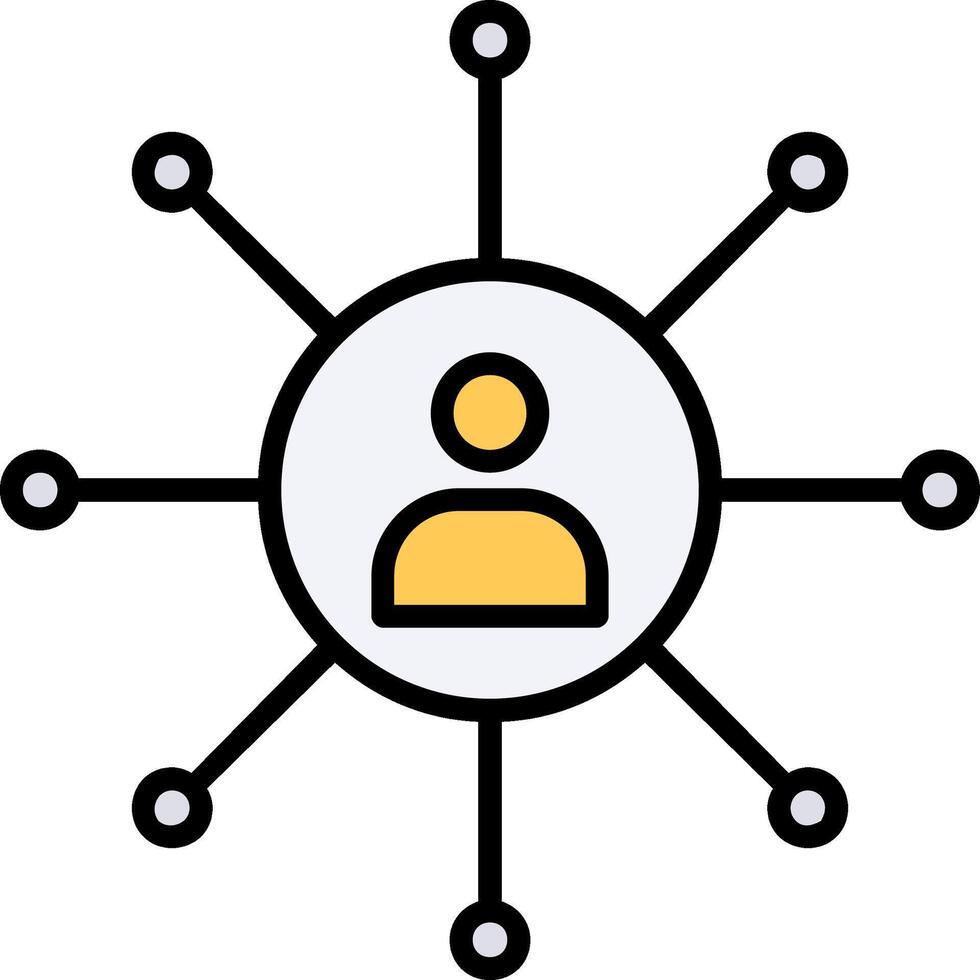 Networking Line Filled Icon vector