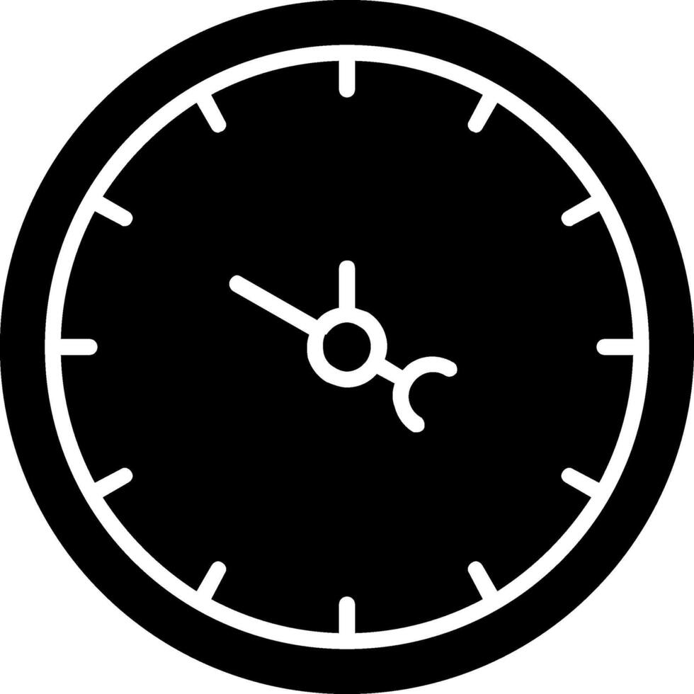 icono de glifo de reloj vector