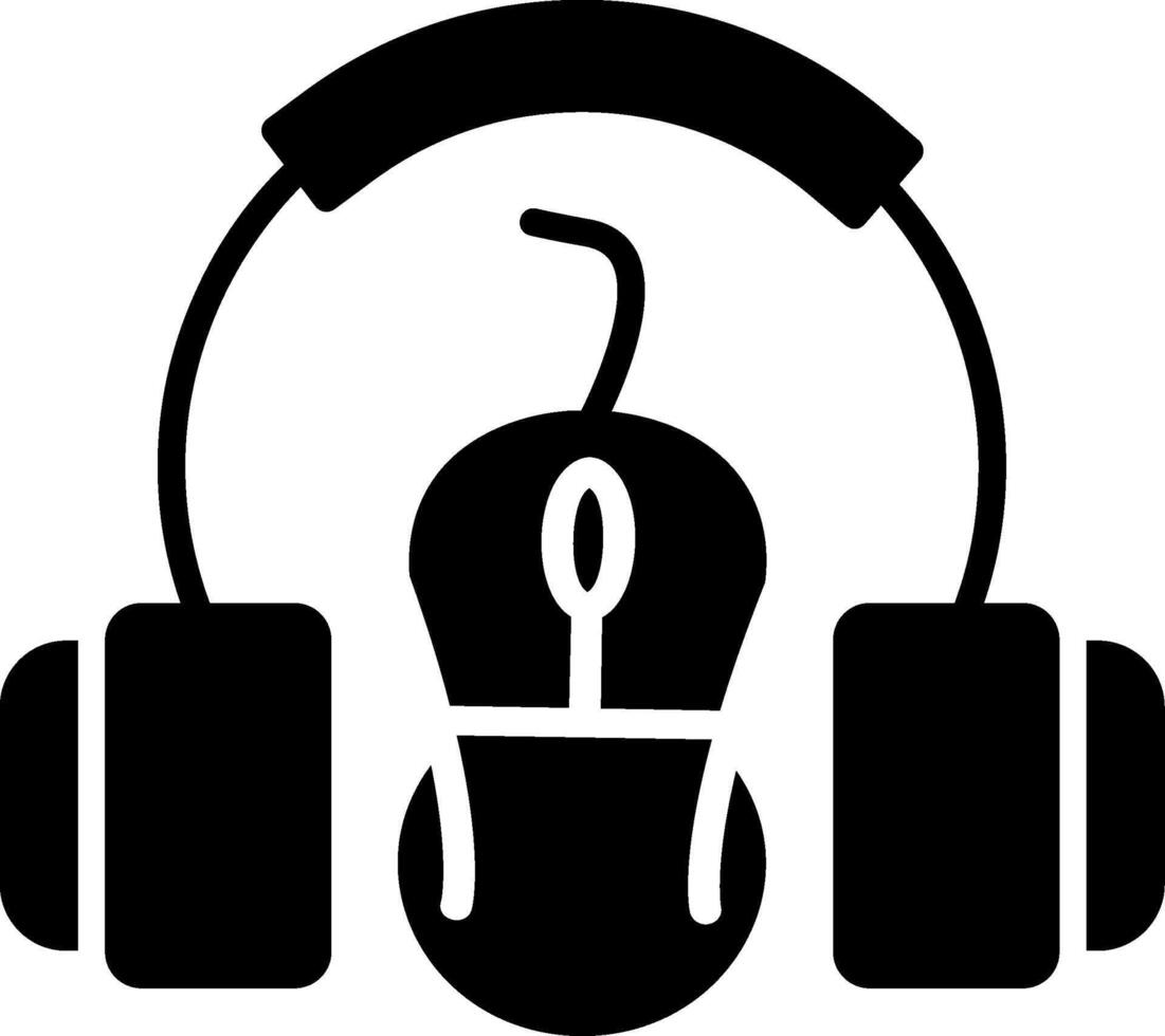 Headset Glyph Icon vector