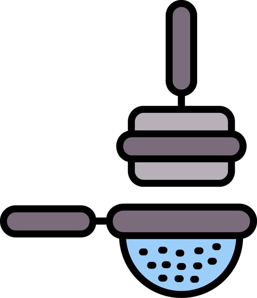 Tamping Line Filled Icon vector