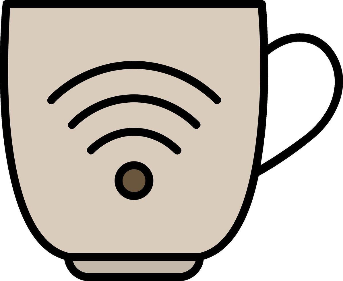 Wifi Line Filled Icon vector