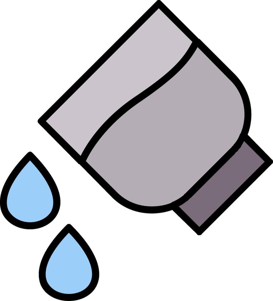 Add Water Line Filled Icon vector