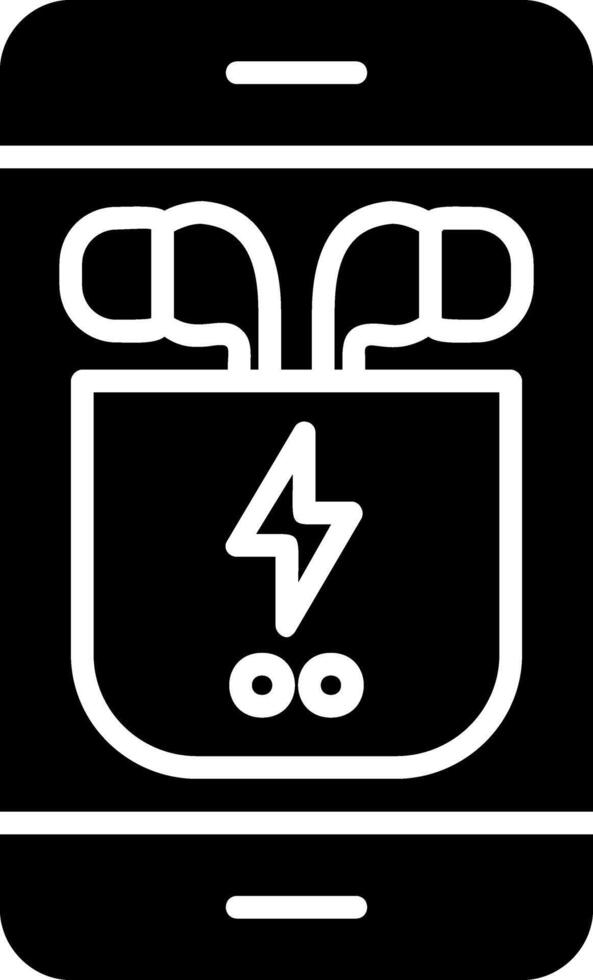 Earbuds Glyph Icon vector