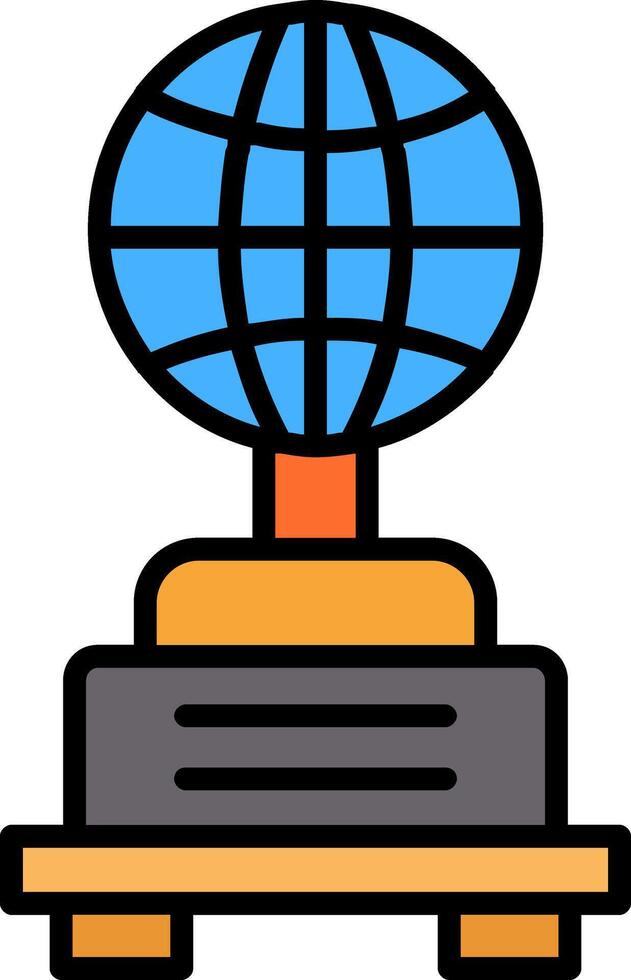 Globe Line Filled Icon vector