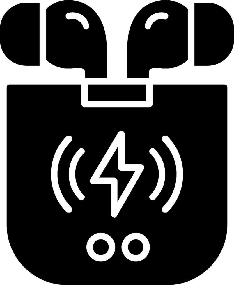 Earbuds Glyph Icon vector